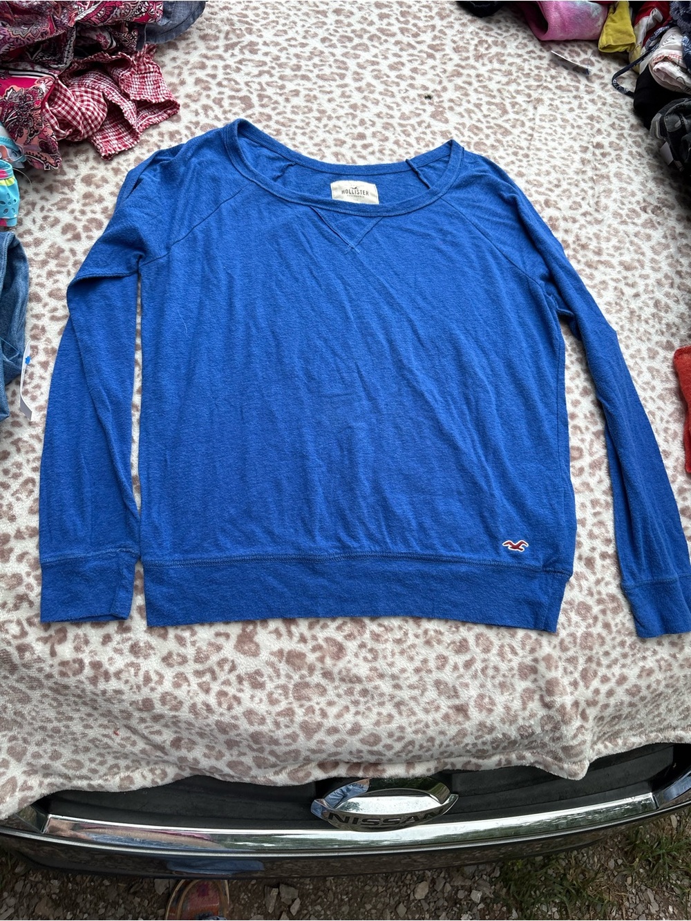 Y2K Size Small Hollister Blue Long Sleeve Shirt